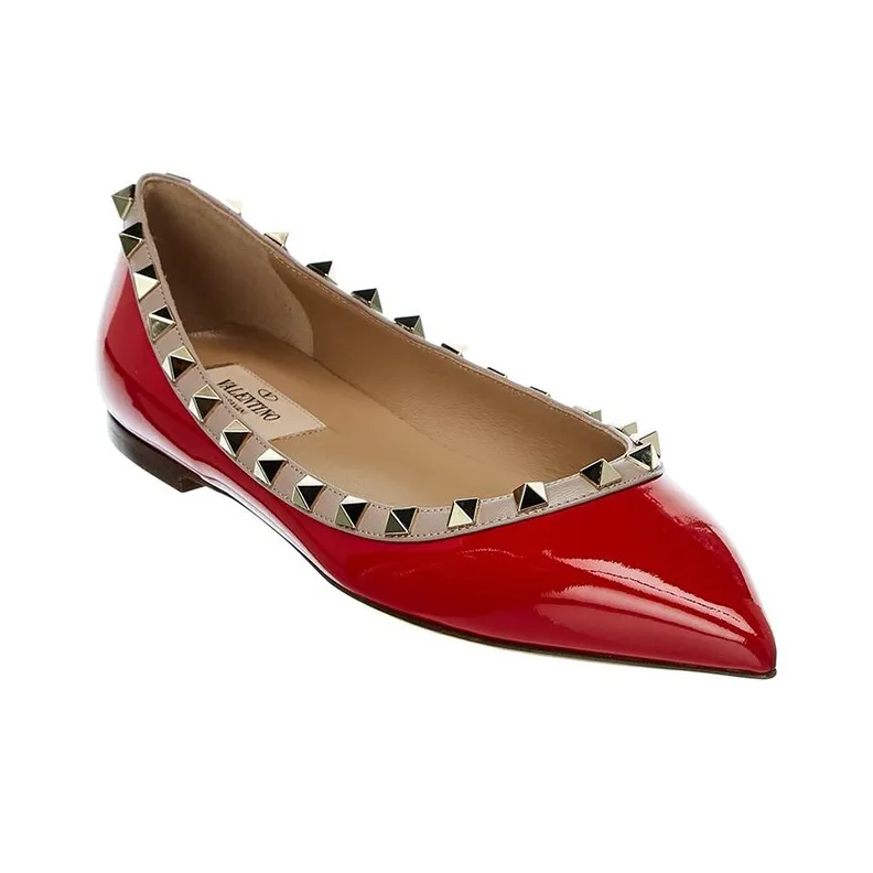 Valentino Rockstud Women's Casual Shoes Women's Red-2