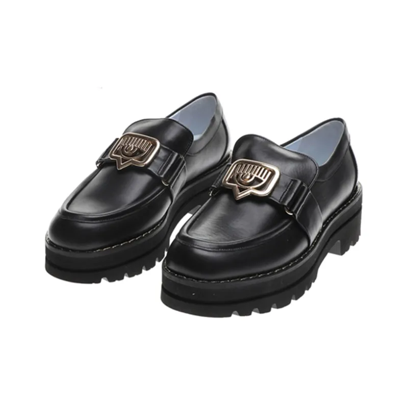 CHIARA FERRAGNI Eyelike Loafers Women's Black-2