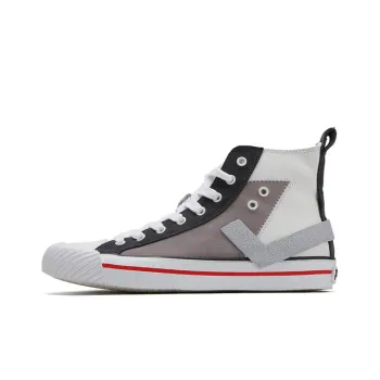 PONY Anti-Slip And Wear-Resistant Coverage Support High-Top Canvas Shoes Women's White