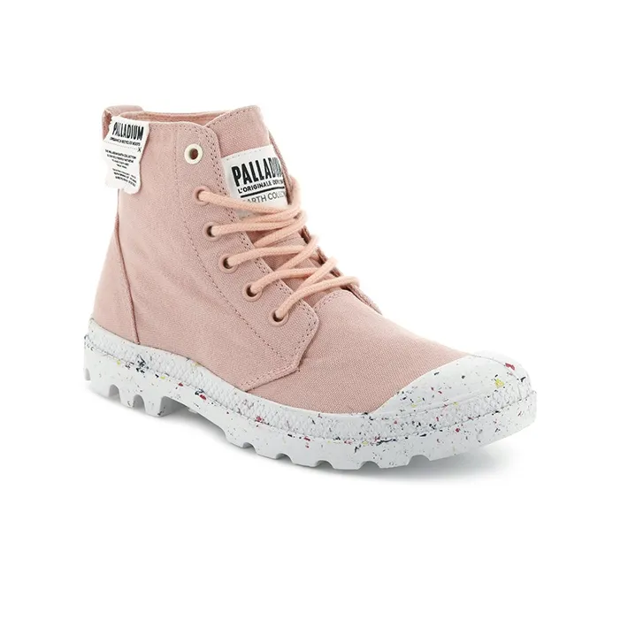 Palladium Pampa Hi Organic Anti Slip And Wear Resistant Breathable High Top Canvas Shoes Women's Light Pink-2