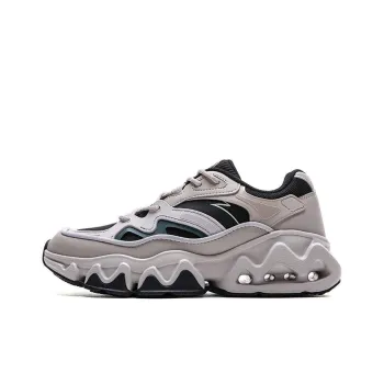 Anta Life Collection Cushioning Anti Slip And Wear Resistant Low Top Chunky Sneakers Black Gray