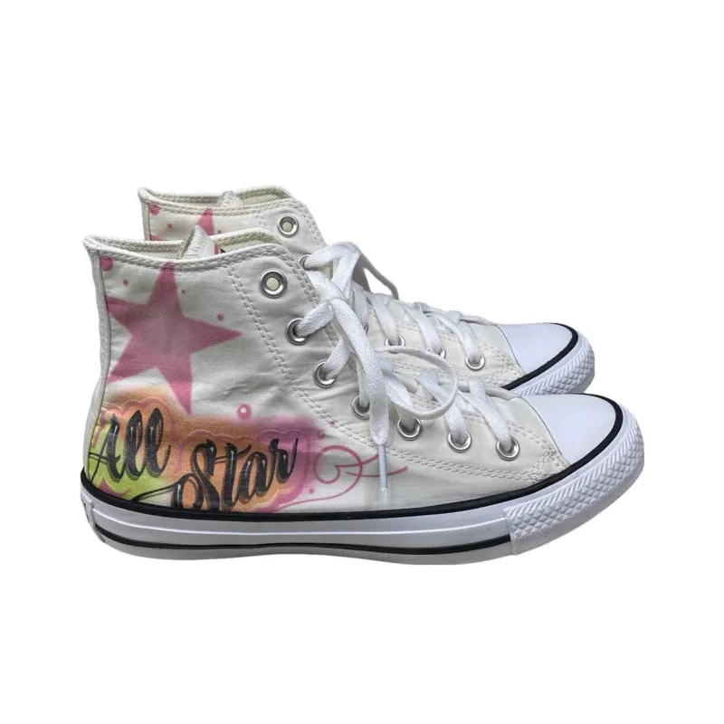 Converse All Star Light Anti Slip And Wear Resistant Lightweight High Top Canvas Shoes Unisex White-1
