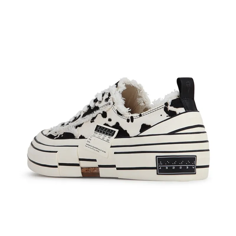 XVESSEL Canvas Shoes Unisex Low Top White/Black-4