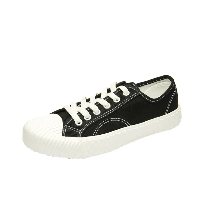 TARRAMARRA Canvas Shoes Women's Low Top Black/Red/Yellow-0