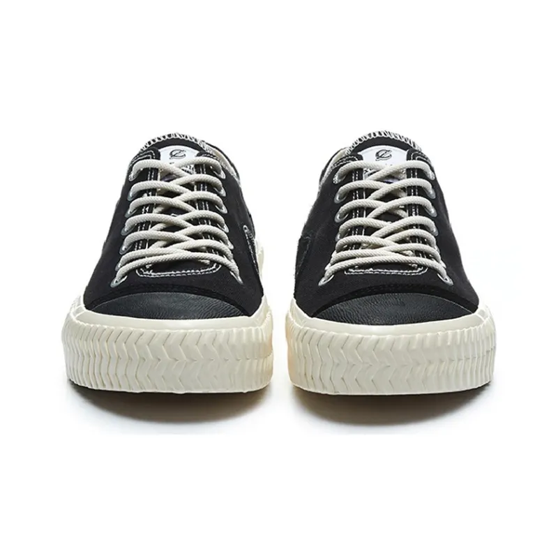 Excelsior Canvas Shoes Unisex Low-Top Charcoal Black-3