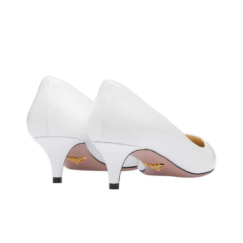 PRADA Medium Heel Shoes Women's White-3