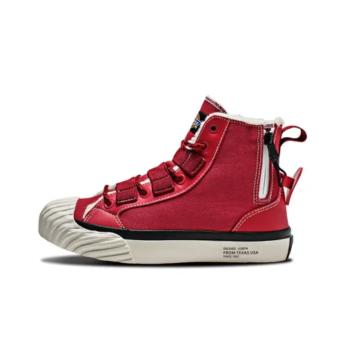 Dickies Canvas Shoes Women's High-Top Red