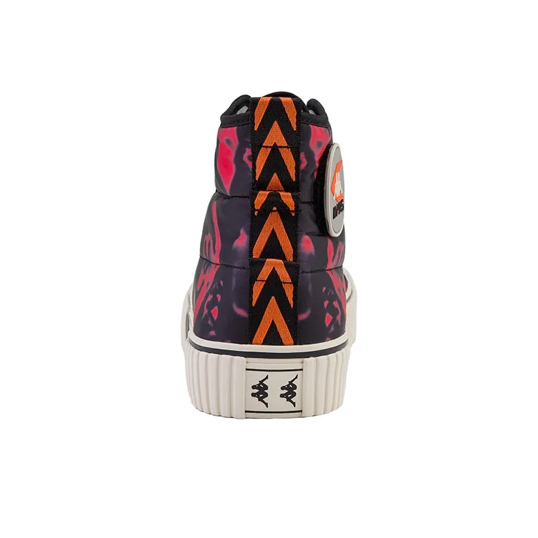 Kappa MARS Abrasion Resistant Coverage High Top Canvas Shoes Unisex Black-4