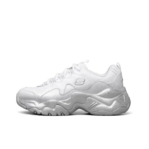 Skechers D todays 3.0 Low Top Sneakers White/Silver Women's