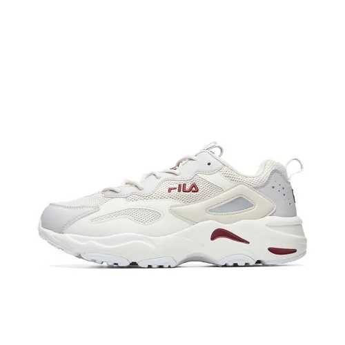 FILA Tracer Chunky Sneakers Men Low-Top White Gray Red