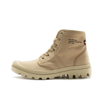 Palladium Slip Resistant, Abrasion Resistant, Breathable, Cushioning High Top Canvas Shoes Unisex Desert