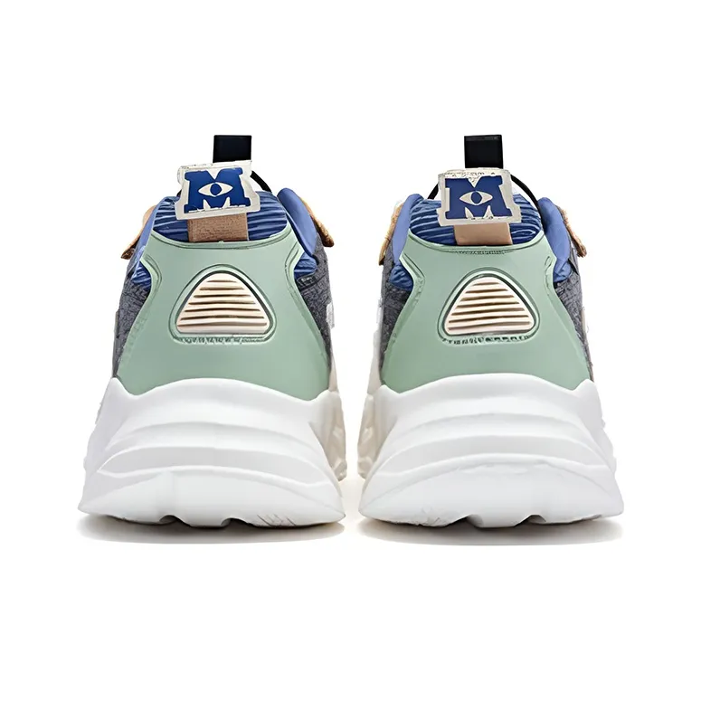 XTEP Lightning 2.0 Anti Slip Wear Resistant Low Top Chunky Sneakers Men's Gray Green-2