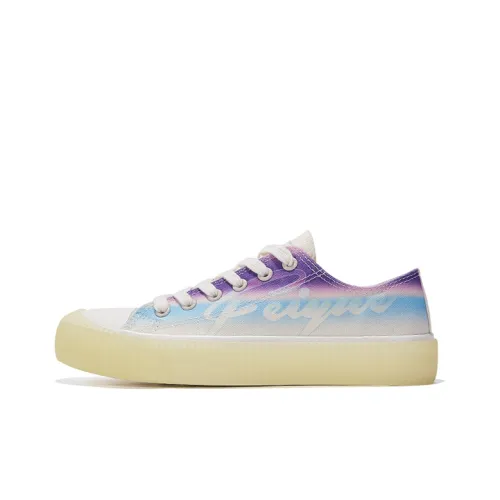 Feiyue Canvas Shoes Women's Low-Top Beige/Purple