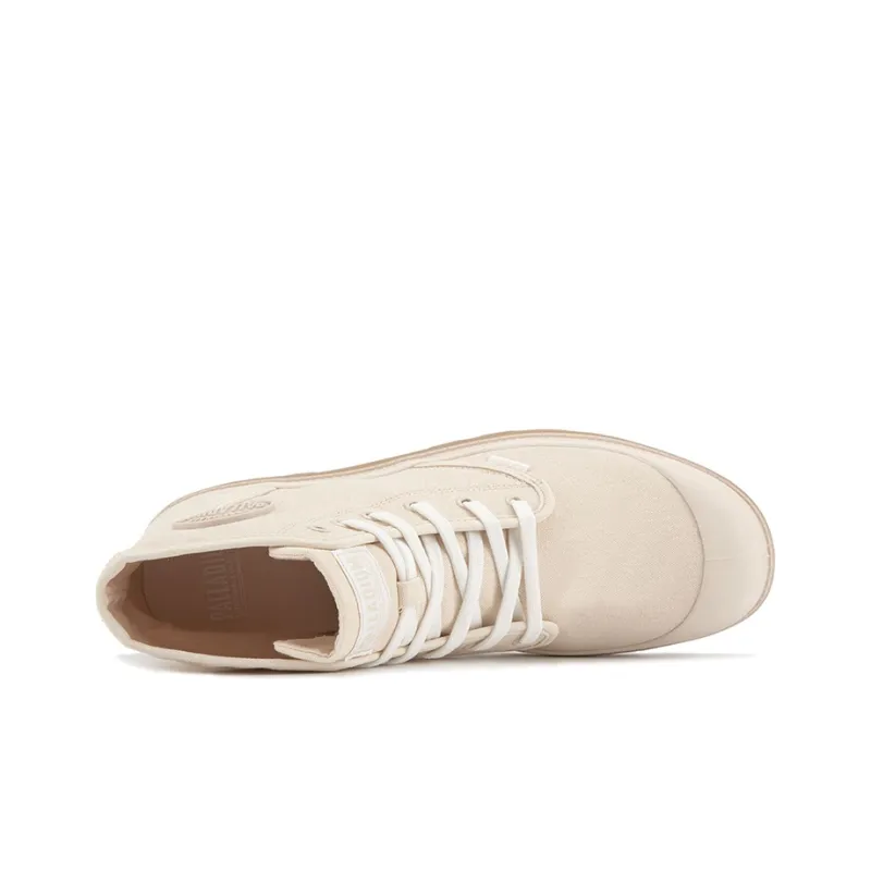 Palladium Pampa HiMcr Wear-Resistant Slip-Resistant High-Top Canvas Shoes Unisex Smoke White Light Brown-2