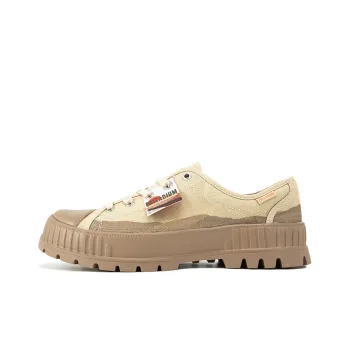 Palladium Pallashock Lo Oasis Abrasion Resistant Low Top Canvas Shoes Unisex Desert Yellow