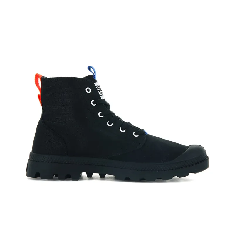Palladium Pampa Mono Metro Slip Resistant, Abrasion Resistant, Breathable High Top Canvas Shoes Unisex Black-1