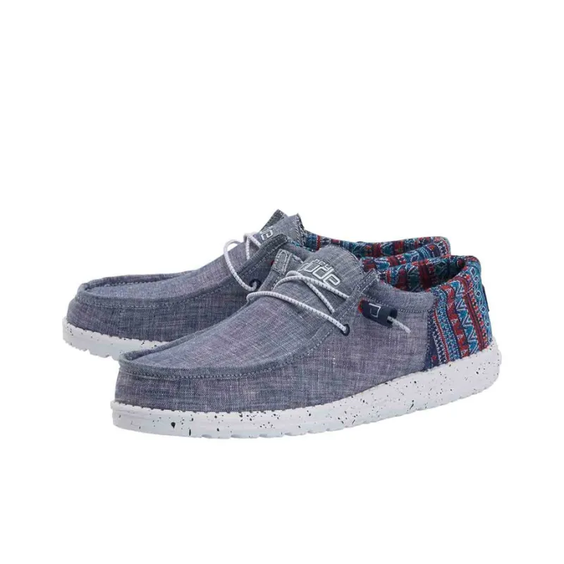 Heydude Men's Casual Shoes Men Low Top Denim Panel-3