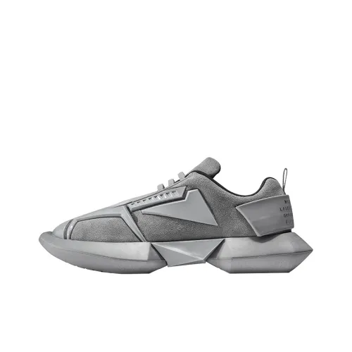 NORVINCY Chunky Sneakers Unisex Low-Top Silver Gray