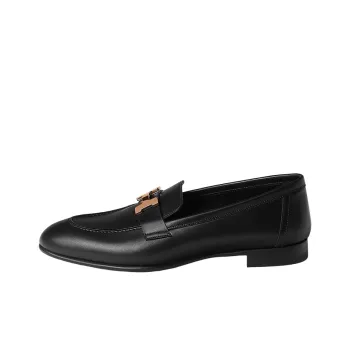 HERMES Paris Loafers Women's Black
