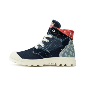 Palladium Pampa Street Dance Collection Anti Slip And Wear Resistant Breathable High Top Canvas Shoes Unisex Dark Blue