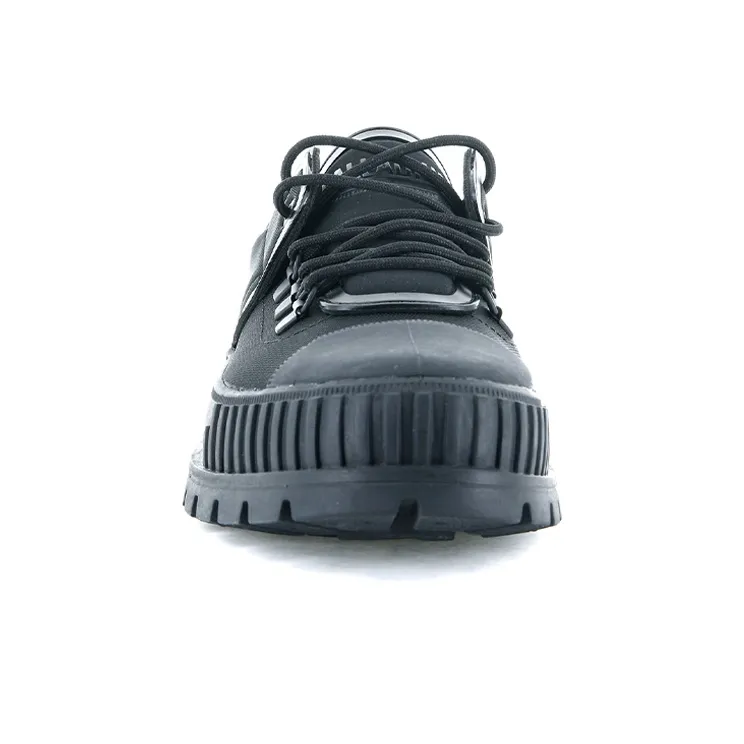 Palladium Pallashock Hkr Rains Anti Slip And Wear Resistant Breathable Low Top Canvas Shoes Unisex Black-3