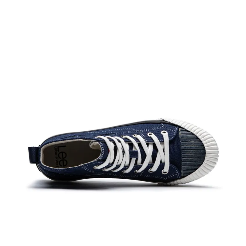 Lee Lightweight Balanced Breathable High Top Canvas Shoes Unisex Dark Blue-2
