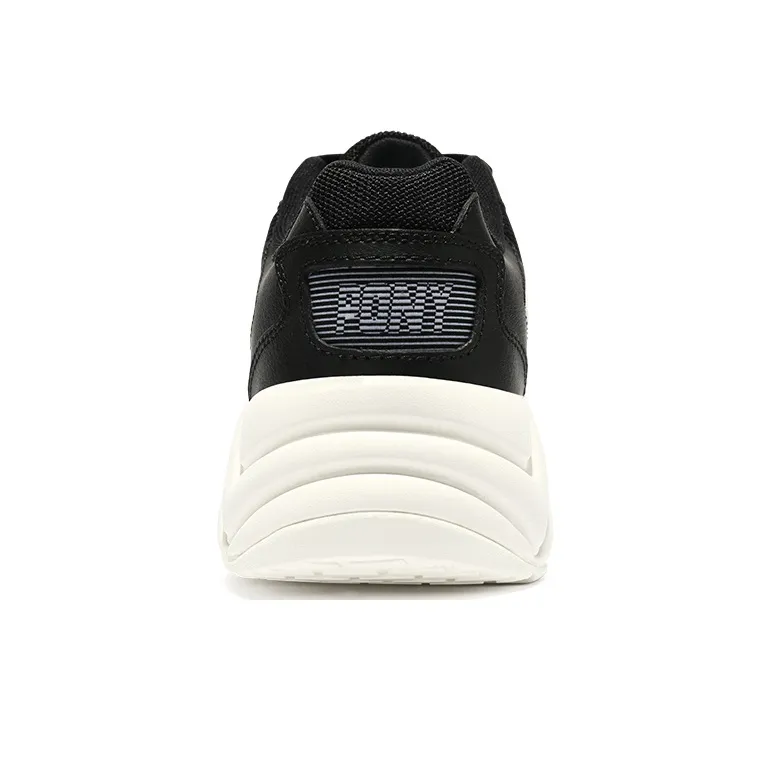 PONY Cushioning, Wear Resistant, Breathable, Coverage, Balance, Height Increasing Low Top Chunky Sneakers Women's Black-4