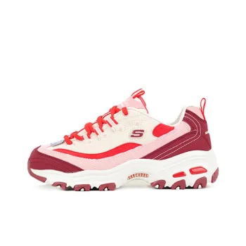 Skechers D Lites 1.0 Splicing Dad Shoes Red/Pink Women's