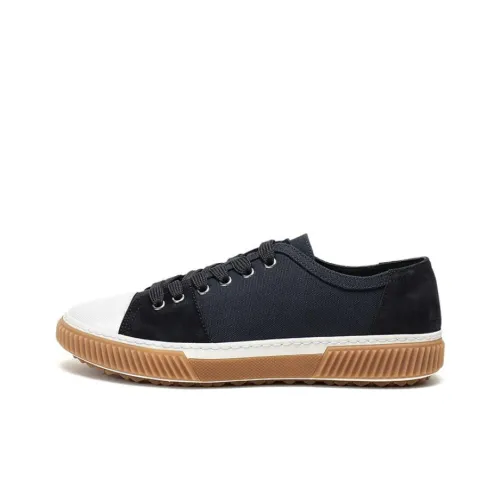 PRADA Canvas Shoes Men Low-Top Blue