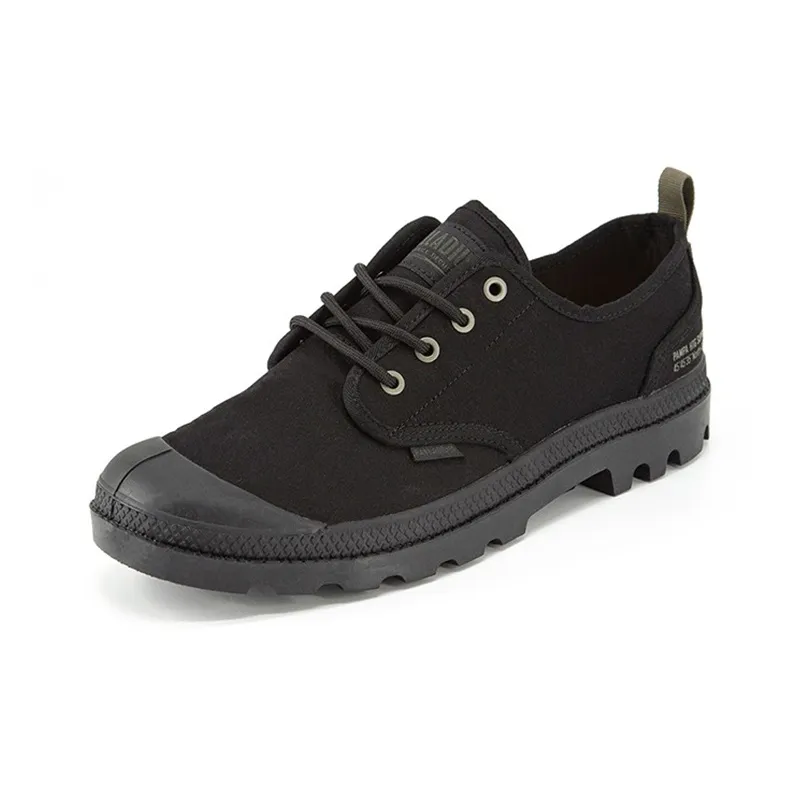Palladium Pampa OX HTG Supply Slip Resistant, Abrasion Resistant, Breathable Low Top Canvas Shoes Women's Black-2