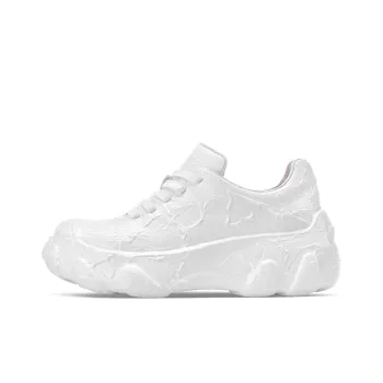 HART DAVIS Postmodern Cushioning Height Increasing Slip Resistant Low Top Chunky Sneakers Women's White