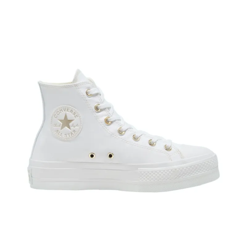 Converse Chuck Taylor All Star Lift Platform Elevated White Gold Women's-1