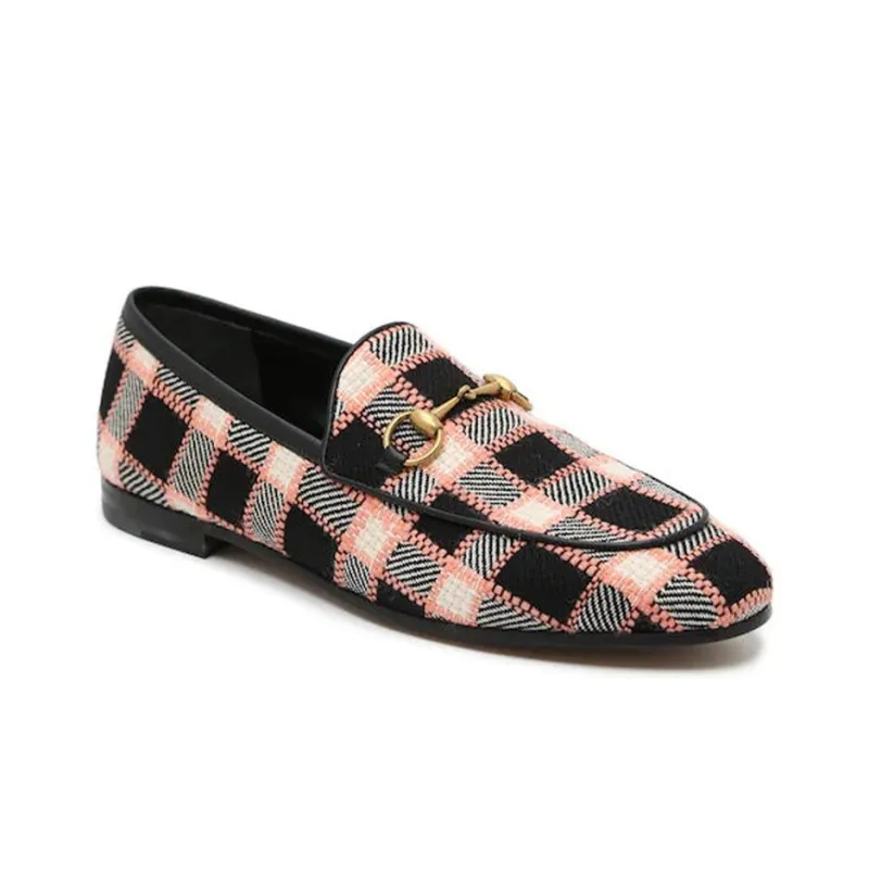 GUCCI Jordaan Casual Single Shoes Women's Black Pink-2