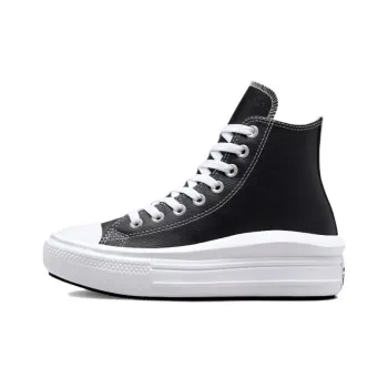 Converse Chuck Taylor All Star Move Platform Foundational Leather Black White Women's