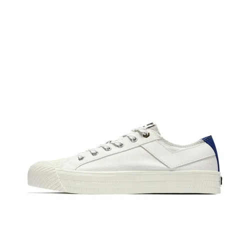 Pony Shooter Canvas Shoes Unisex Low-Top White/Royal Blue