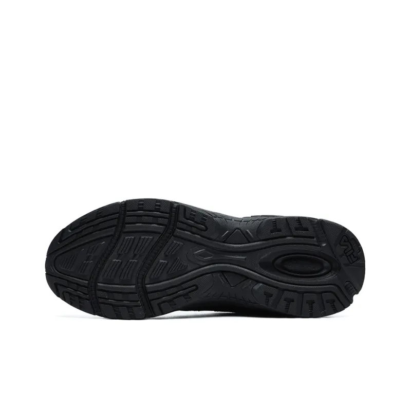FILA FUSION Catapult Cushioned Wear Resistant Lightweight Height Increasing Low Top Chunky Sneakers Men's Black-4