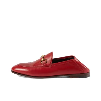 GUCCI Horsebit Slip On Loafer Red Leather
