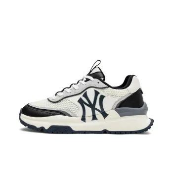 MLB Chunky Runner Bare Eyes 3D Anti Slip Wear Resistant Low Top Chunky Sneakers Unisex Black White