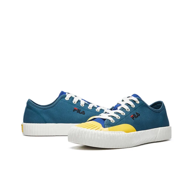 FILA FUSION Carve Anti-Slip And Wear-Resistant Breathable Low-Top Canvas Shoes Men's Western Green-3