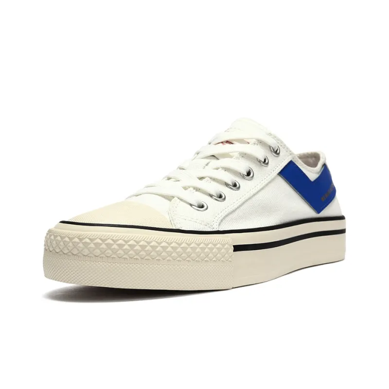 PONY Shooter Slip Resistant, Abrasion Resistant, Breathable, Lightweight Low Top Canvas Shoes Unisex White-1
