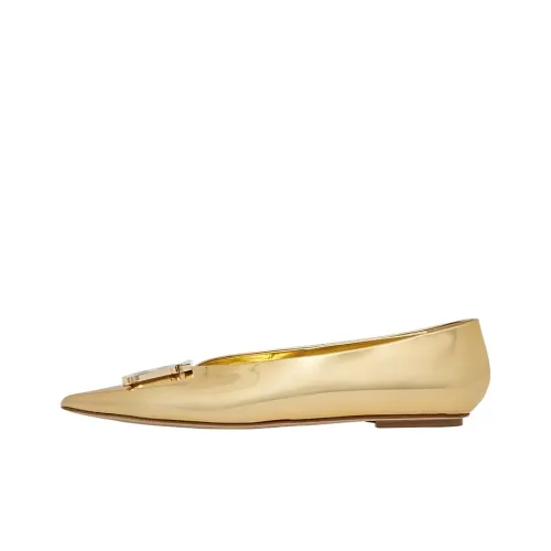 Burberry Logo-plaque Pointed Ballerina Shoes