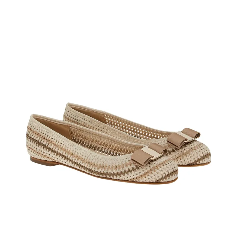 FERRAGAMO Varina Crochet Ballet Flats-1