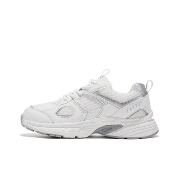 Feiyue Low Top Chunky Sneakers Women's White Silver