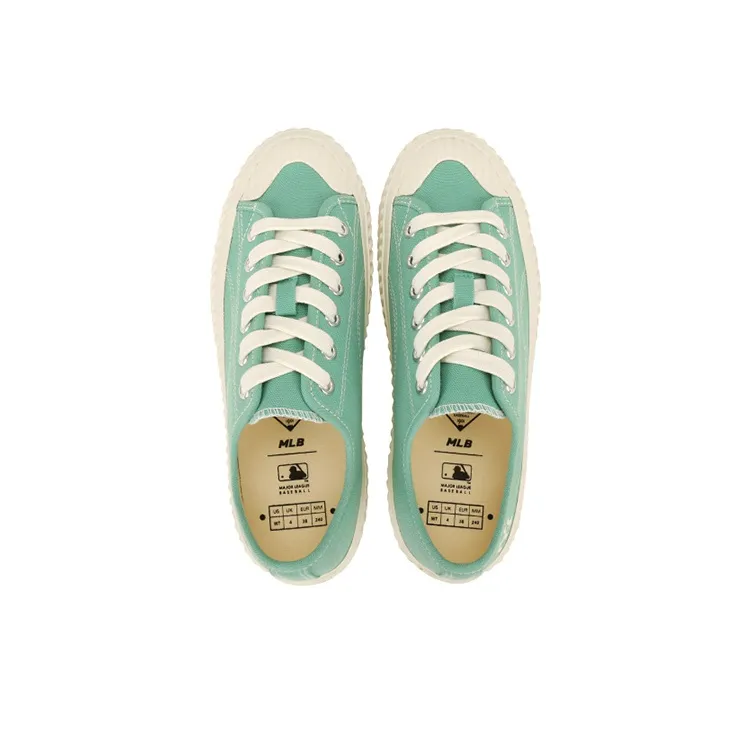 MLB Playball Anti Slip Wear Resistant Low Top Canvas Shoes Unisex Green-3