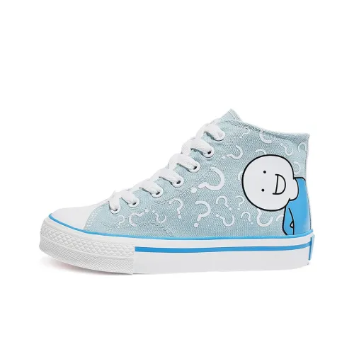 RENBEN Canvas Shoes Women's High-Top Blue