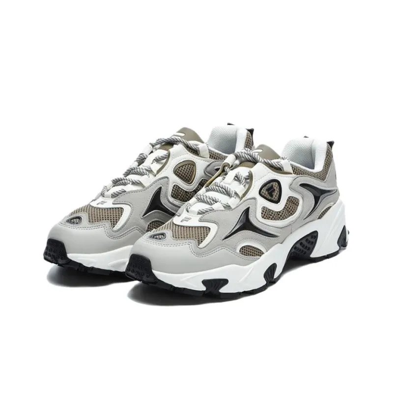 FILA FUSION Ancerus Plus One eyed Shoe Anti Slip Wear Resistant Low Top Chunky Sneakers Men's Dove Gray-1