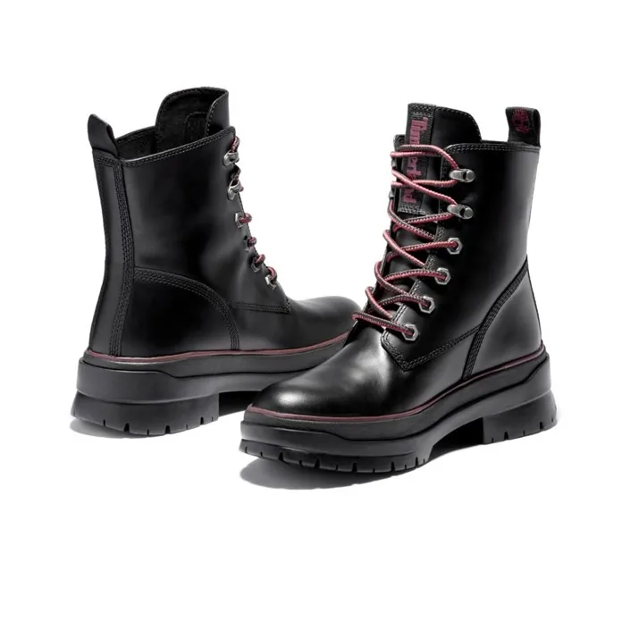 Timberland Premium 6 Inch Waterproof Boots 'Black Red' Women's-1