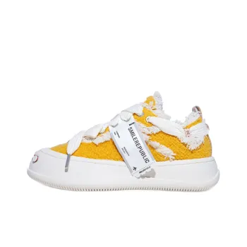 SMILEREPUBLIC Anti Slip Wear Resistant Low Top Canvas Shoes Unisex Yellow