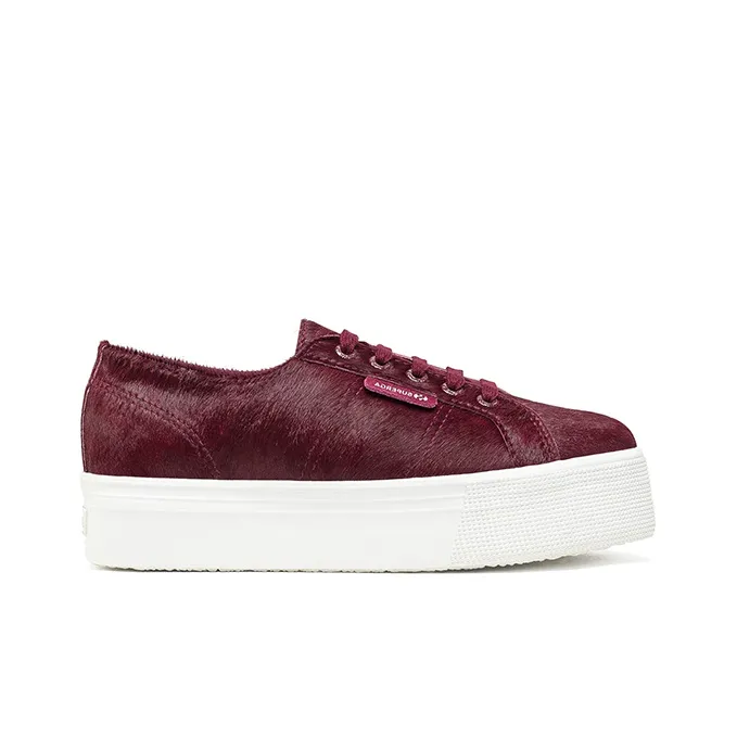 SUPERGA Low-Top Canvas Shoes Women's Burgundy-1