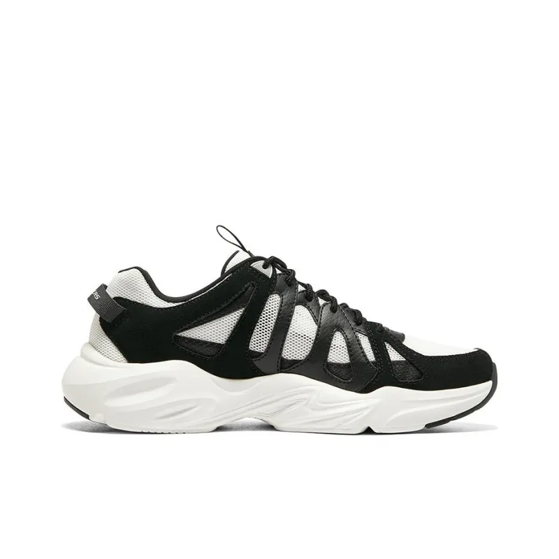 Skechers Stamina Airy Anti Slip And Wear Resistant Water Resistant Low Top Chunky Sneakers Men's White Black-1